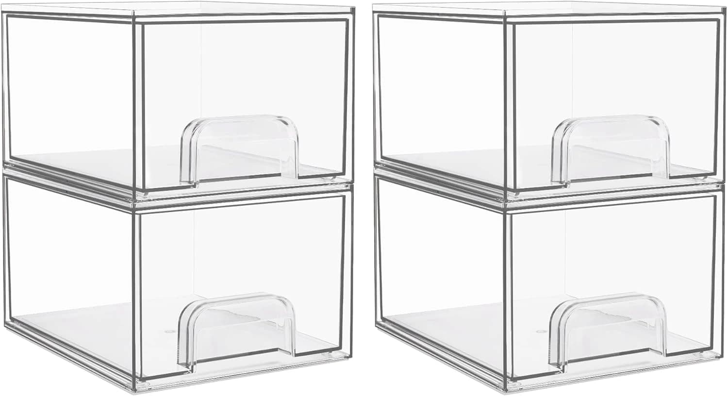 Clear Stackable Storage Drawers